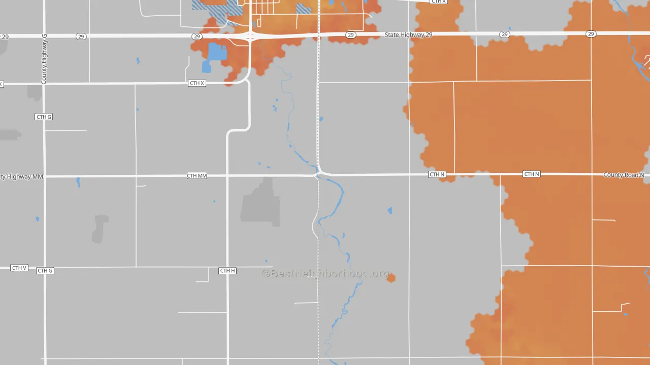 Bike Grade map of Huron, WI