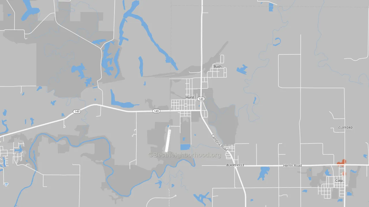 Bike Grade map of Hurst, IL