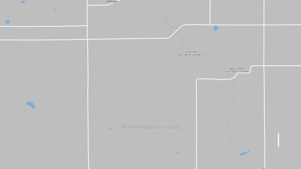 Bike Grade map of Hutchinson County, SD