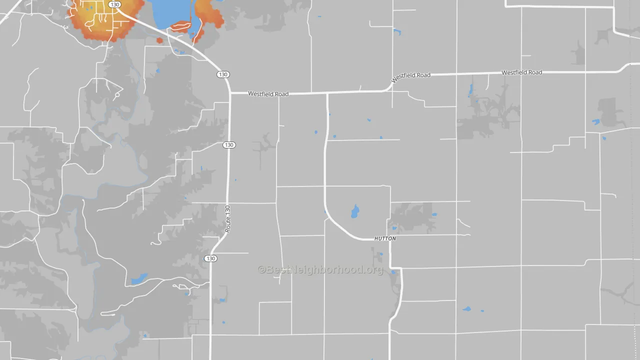 Bike Grade map of Hutton, IL