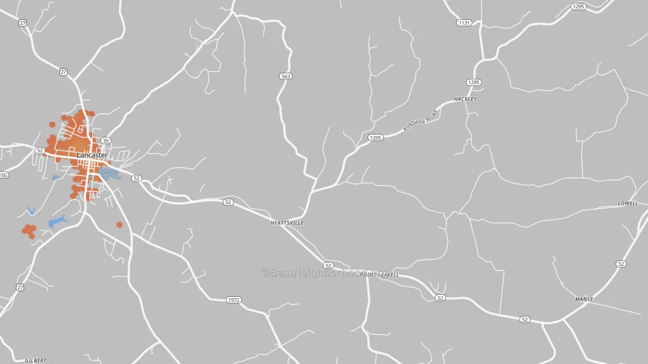 Bike Grade map of Hyattsville, KY