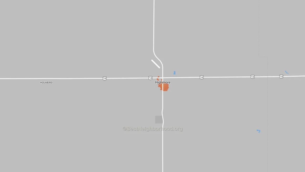Bike Grade map of Hyde County, SD