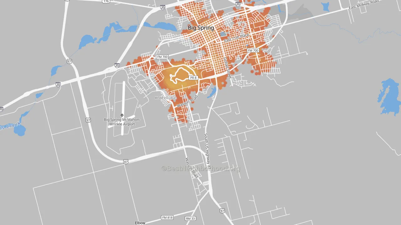 Bike Grade map of Hyman, TX