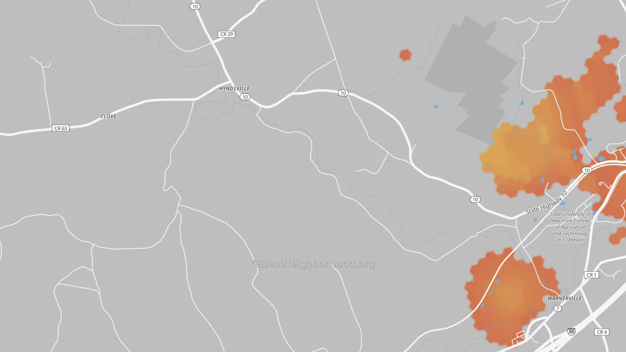 Bike Grade map of Hyndsville, NY