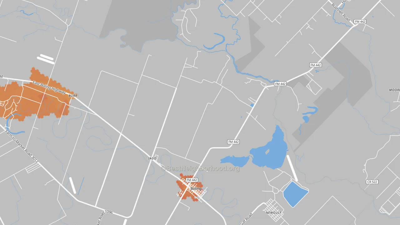 Bike Grade map of Iago, TX