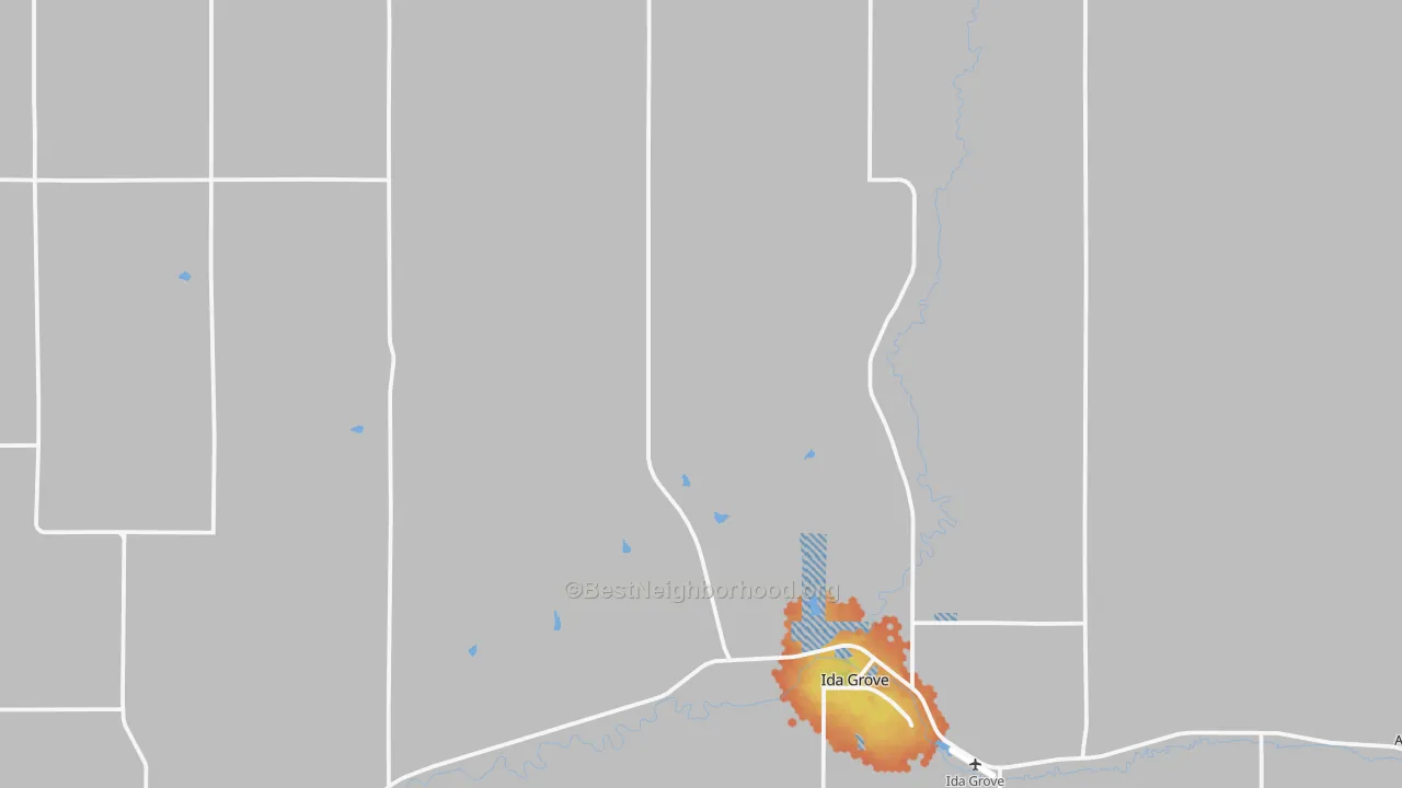 Bike Grade map of Ida County, IA