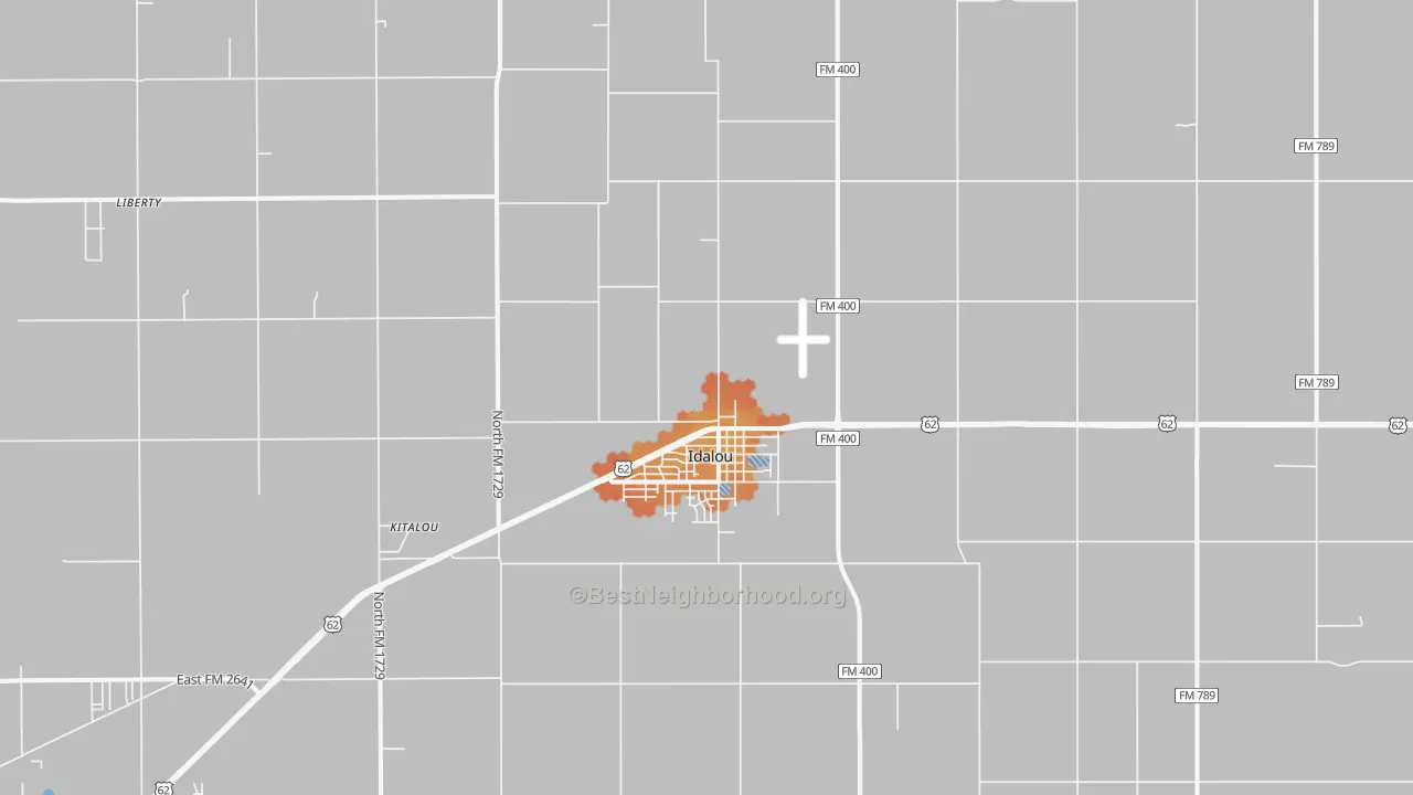 Bike Grade map of Idalou, TX
