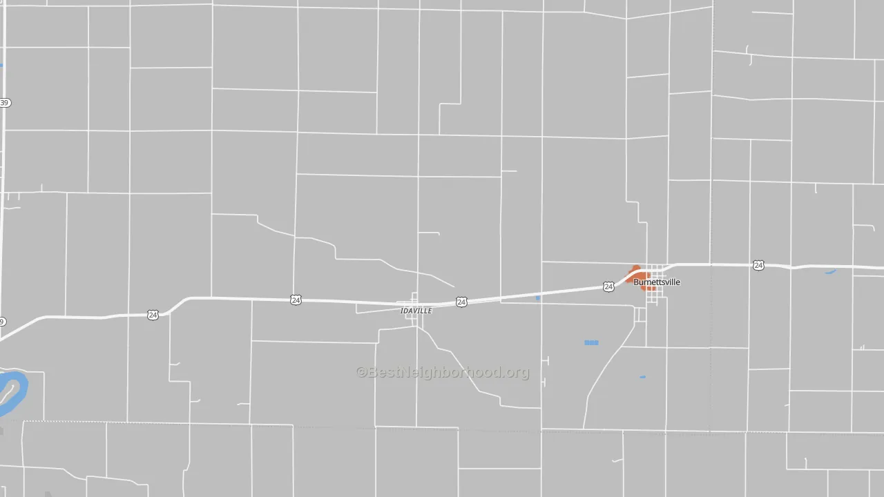 Bike Grade map of Idaville, IN