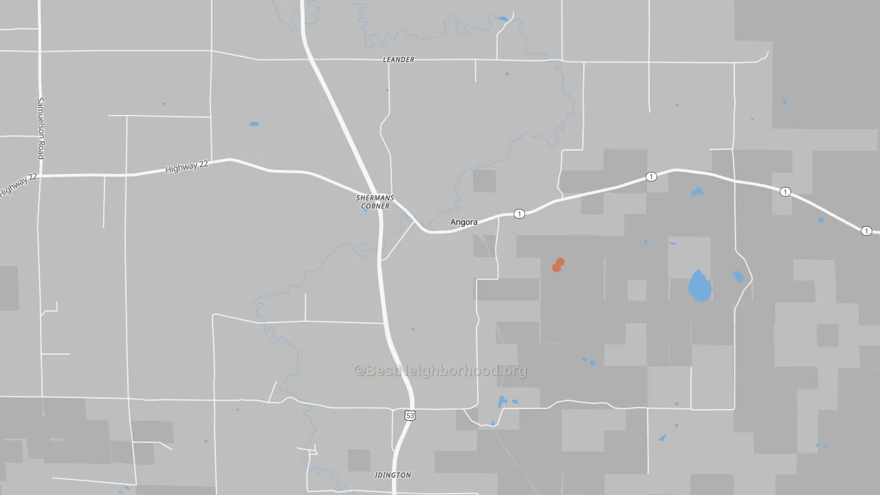 Bike Grade map of Idington, MN