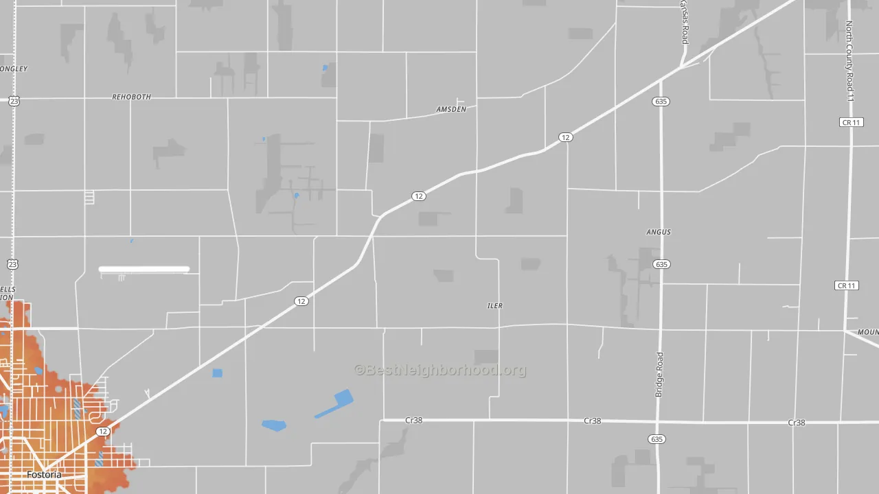 Bike Grade map of Iler, OH