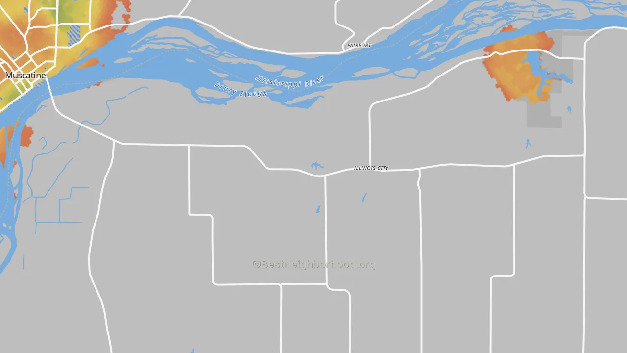 Bike Grade map of Illinois City, IL