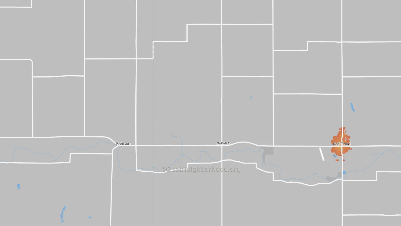 Bike Grade map of Inavale, NE