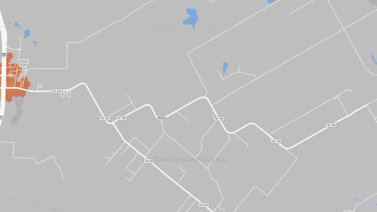 Bike Grade map of India, TX