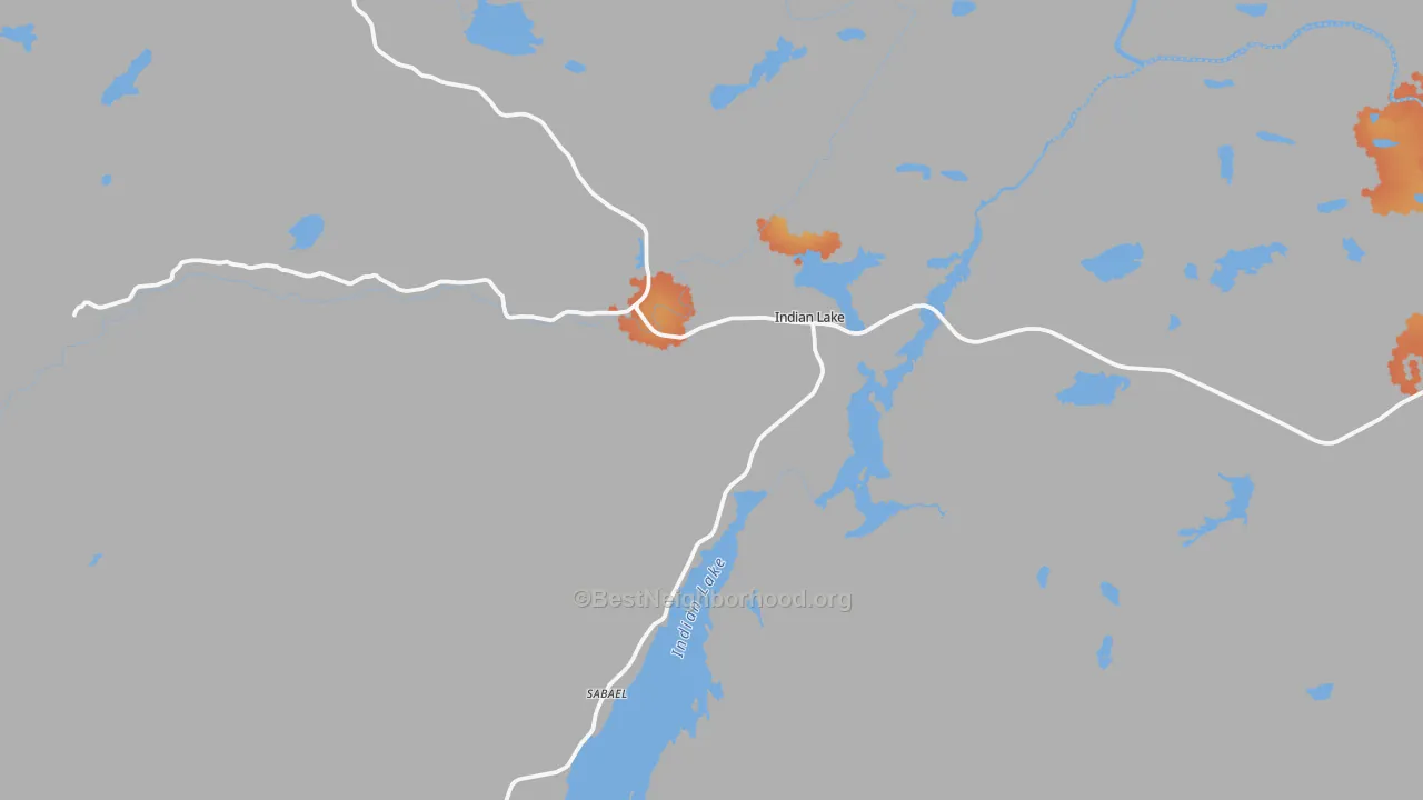 Bike Grade map of Indian Lake, NY