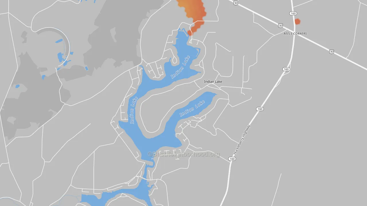 Bike Grade map of Indian Lake, PA