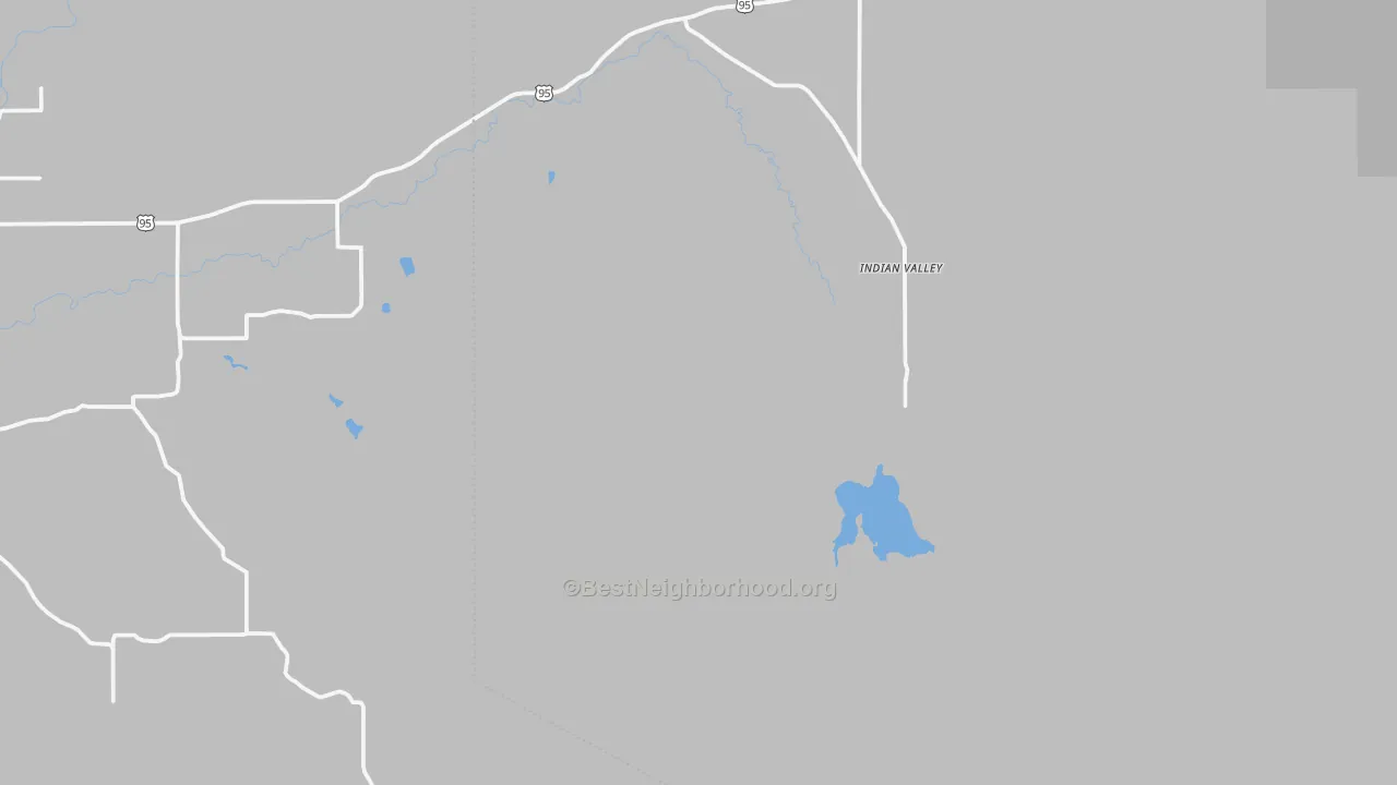 Bike Grade map of Indian Valley, ID