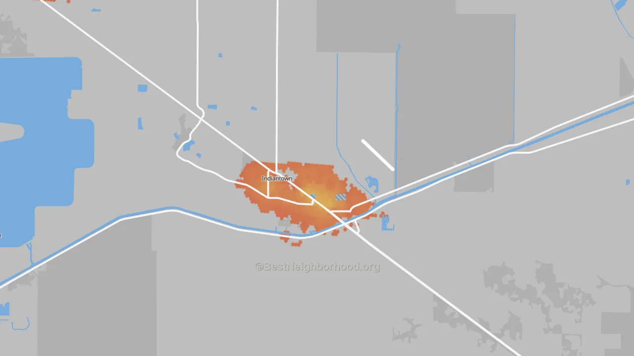 Bike Grade map of Indiantown, FL