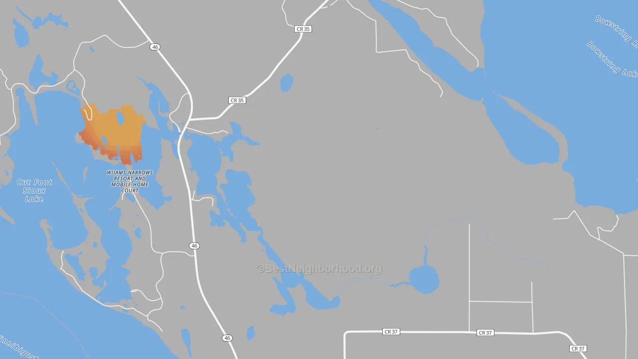 Bike Grade map of Inger, MN