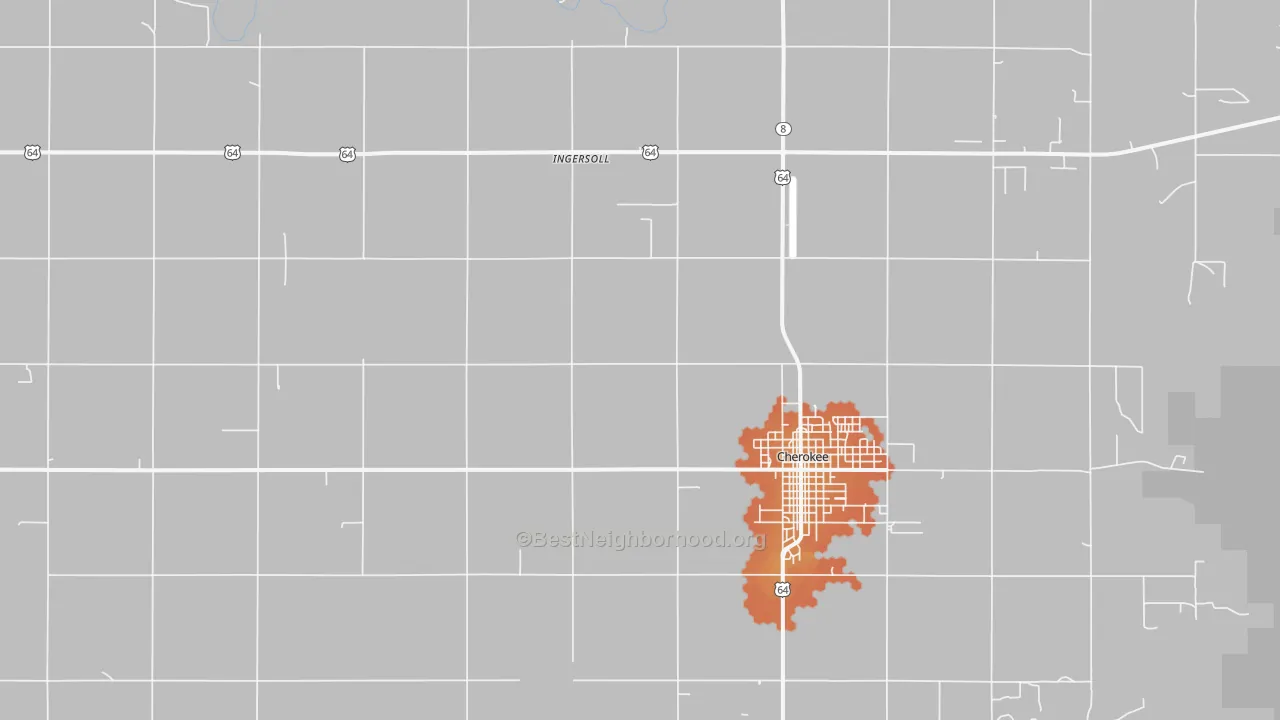 Bike Grade map of Ingersoll, OK