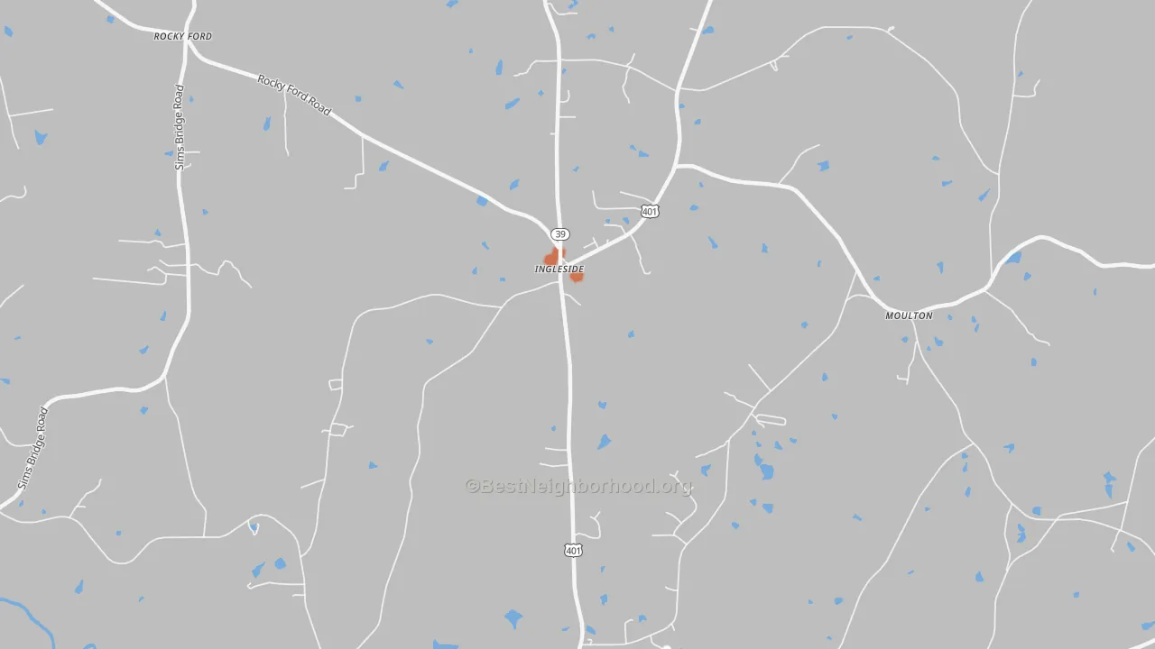 Bike Grade map of Ingleside, NC