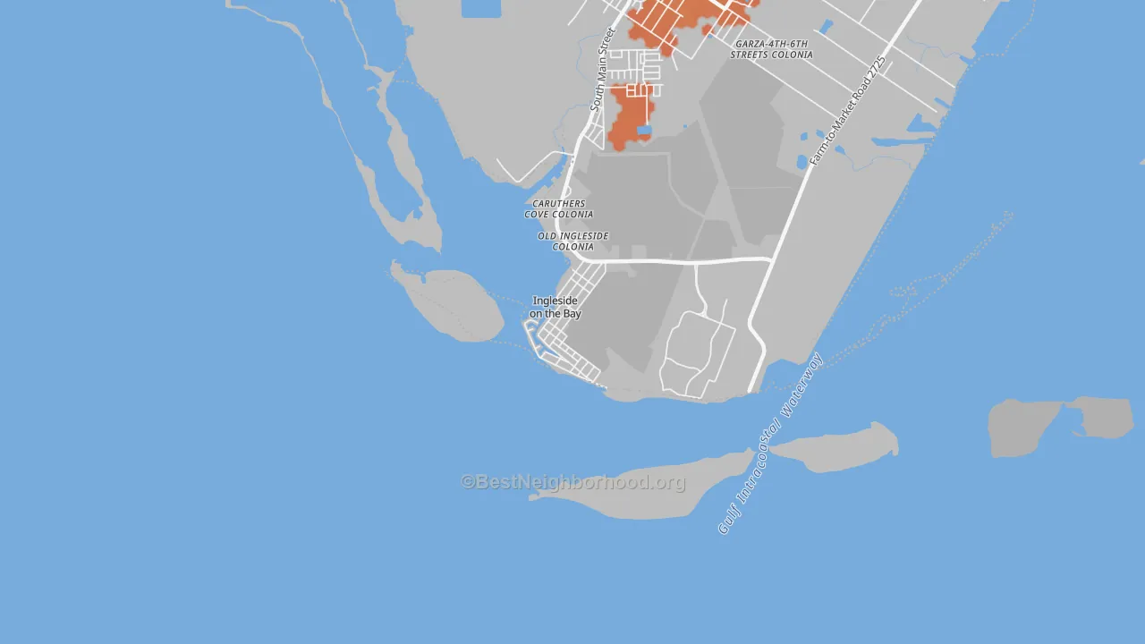 Bike Grade map of Ingleside on the Bay, TX