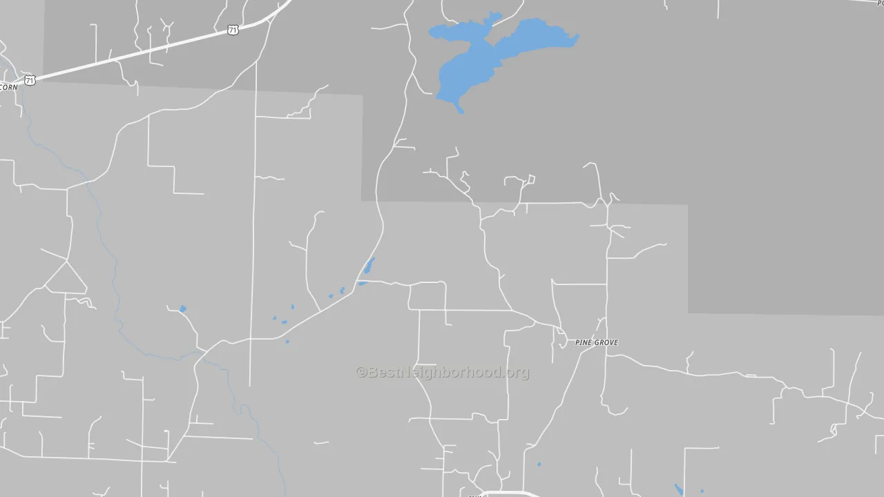 Bike Grade map of Ink, AR
