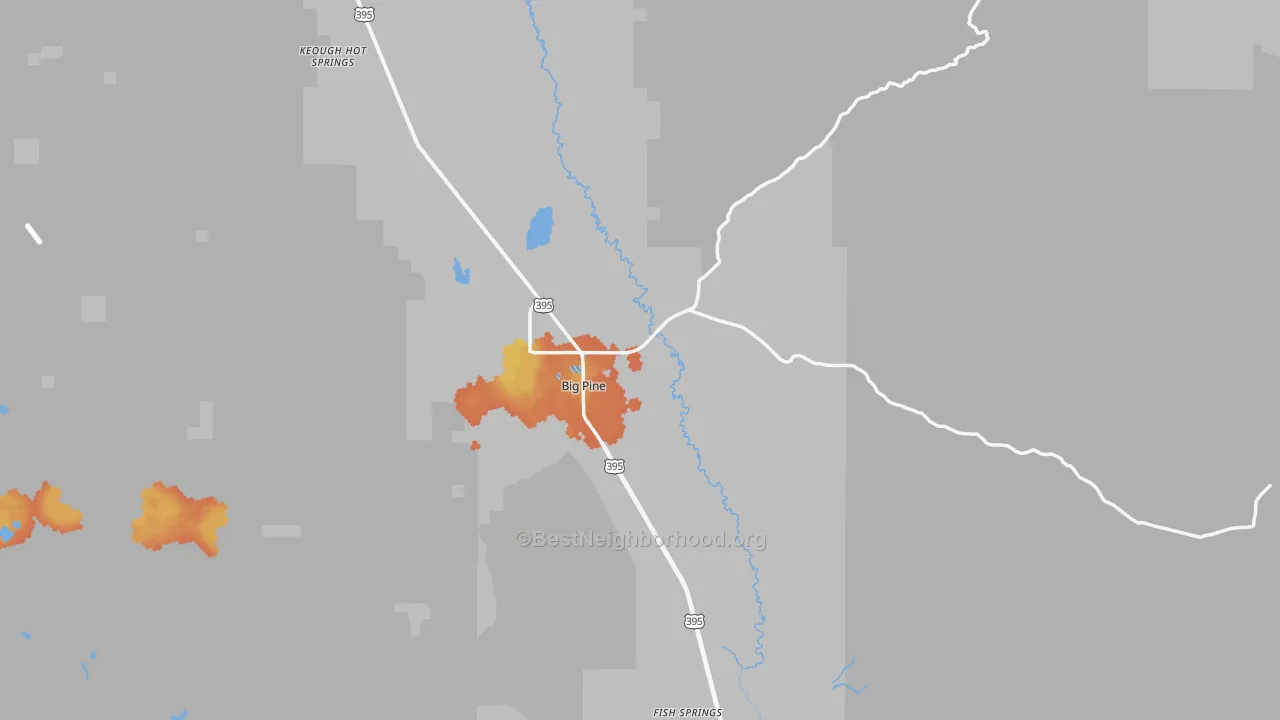 Bike Grade map of Inyo County, CA