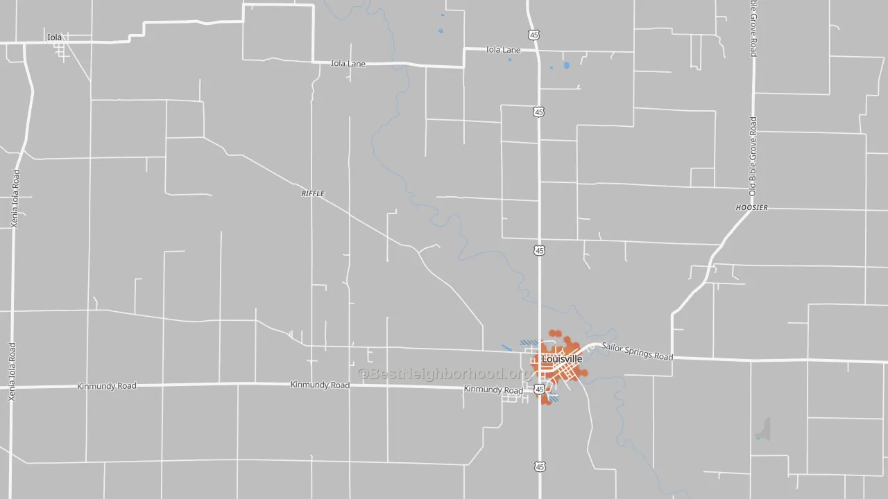 Bike Grade map of Iola, IL