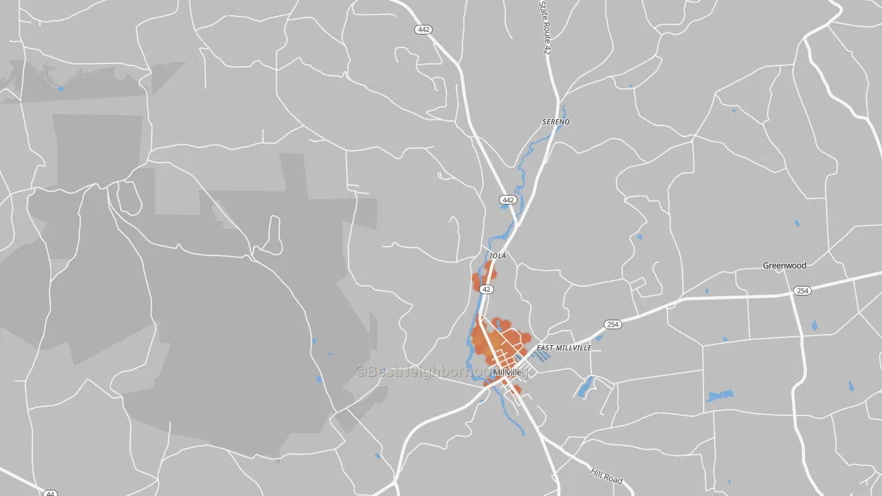 Bike Grade map of Iola, PA