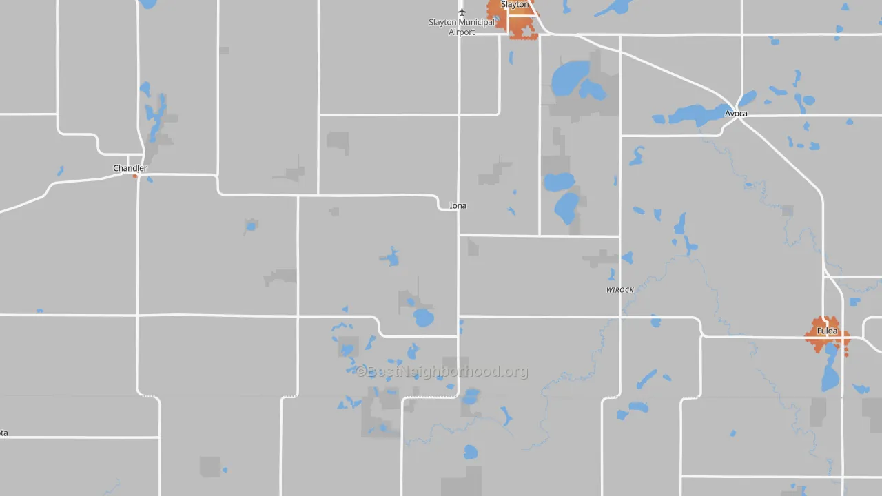 Bike Grade map of Iona, MN