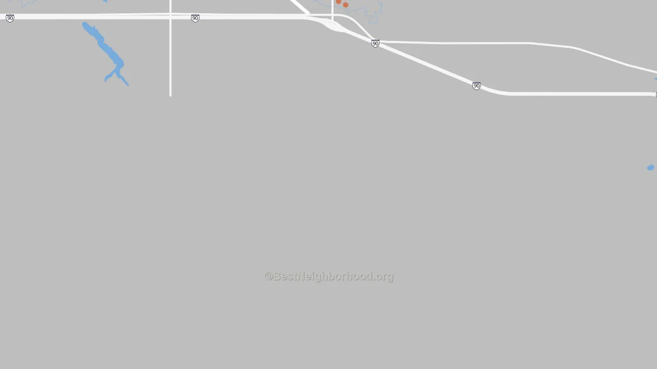 Bike Grade map of Iona, SD