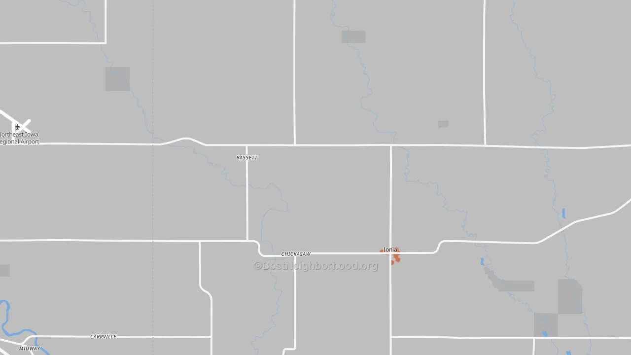Bike Grade map of Ionia, IA