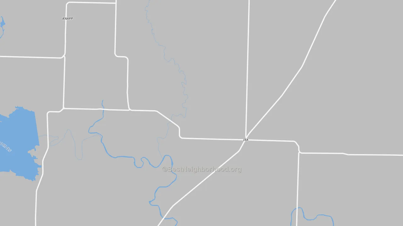Bike Grade map of Ira, TX
