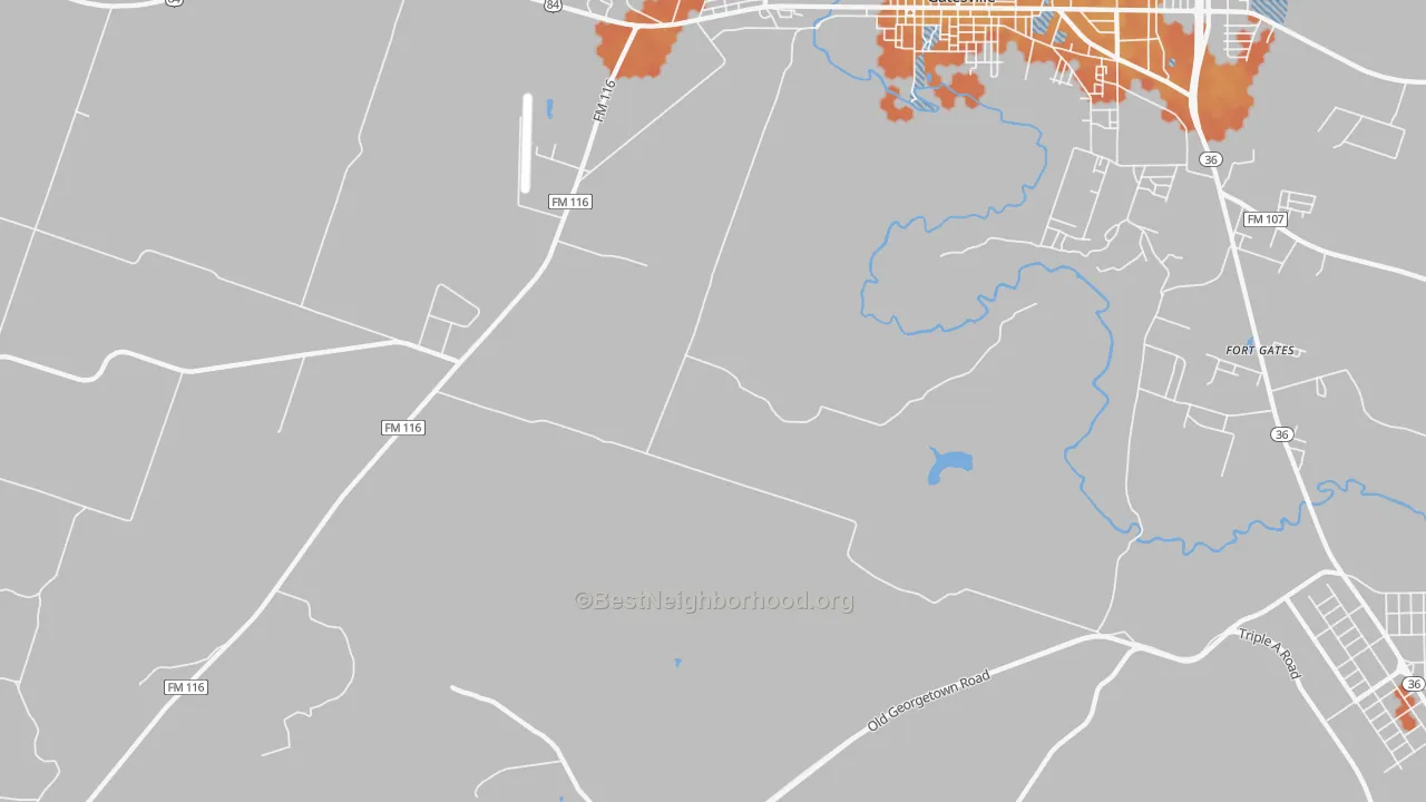 Bike Grade map of Ireland, TX