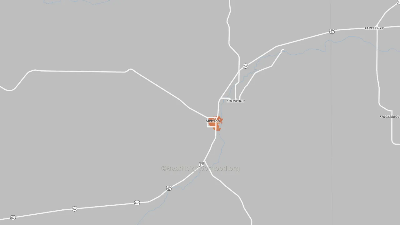 Bike Grade map of Irion County, TX