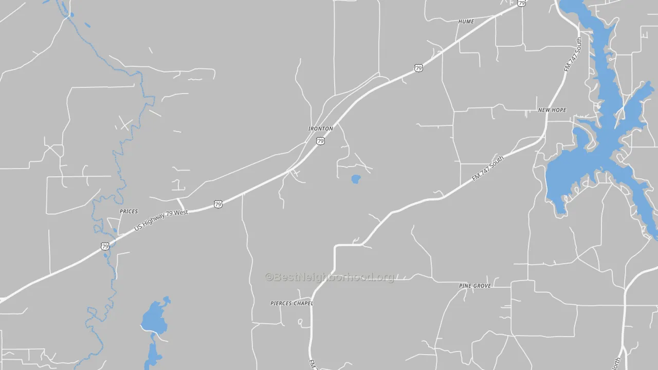 Bike Grade map of Ironton, TX