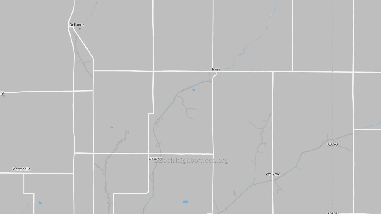 Bike Grade map of Irwin, IA
