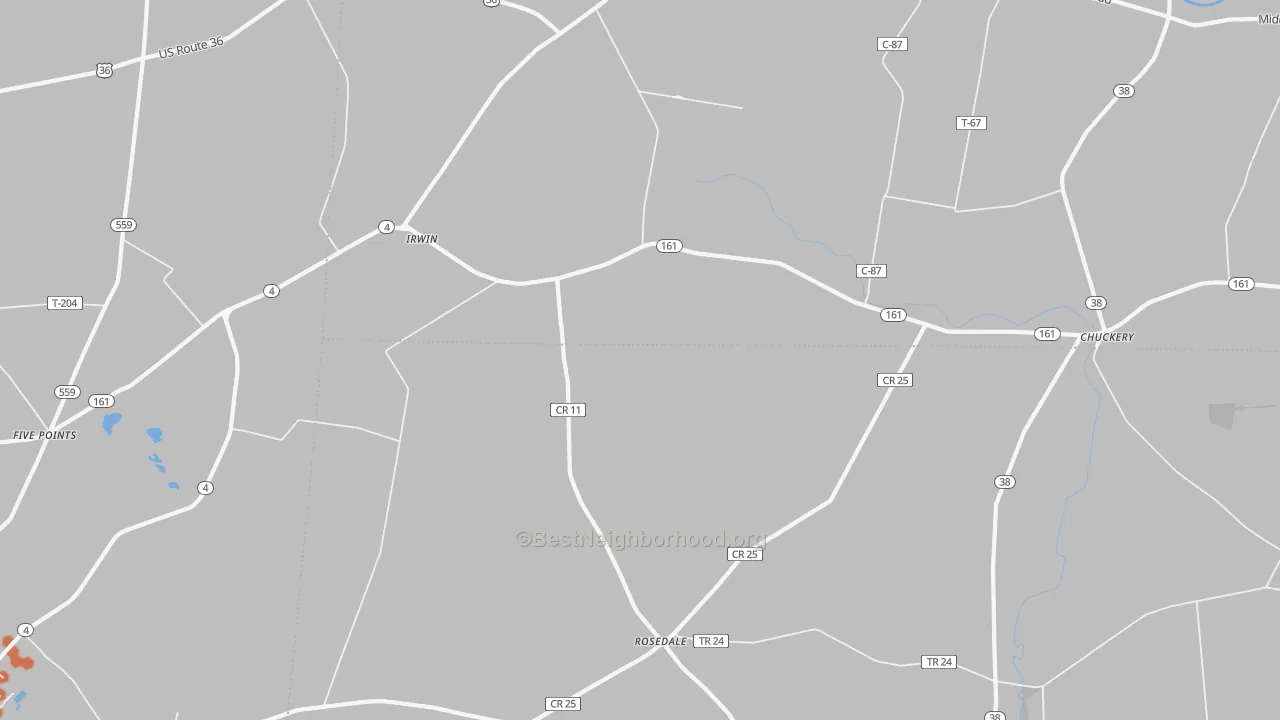 Bike Grade map of Irwin, OH