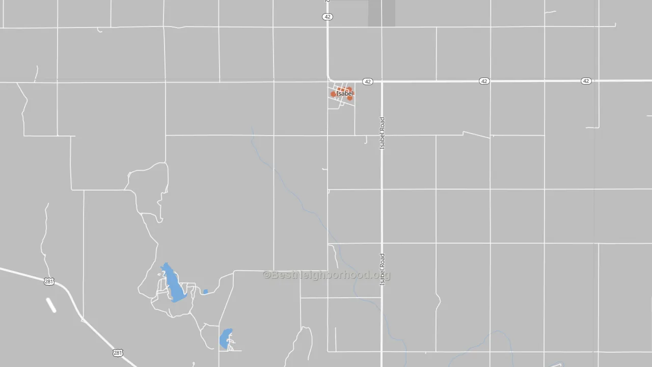 Bike Grade map of Isabel, KS