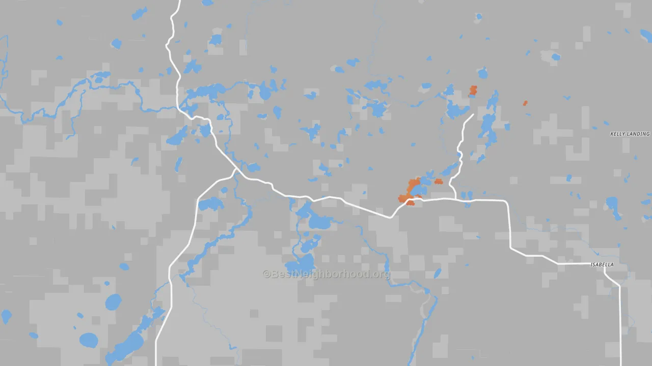 Bike Grade map of Isabella, MN