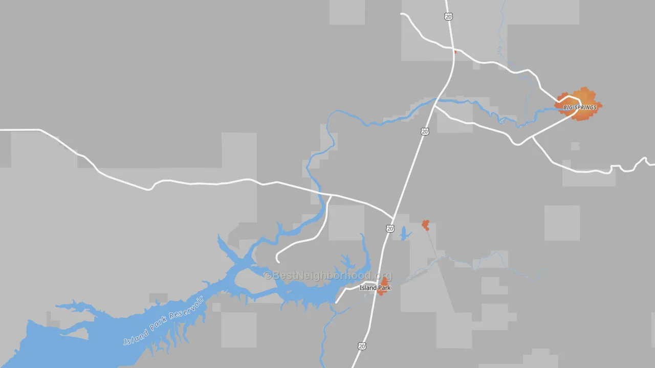Bike Grade map of Island Park, ID