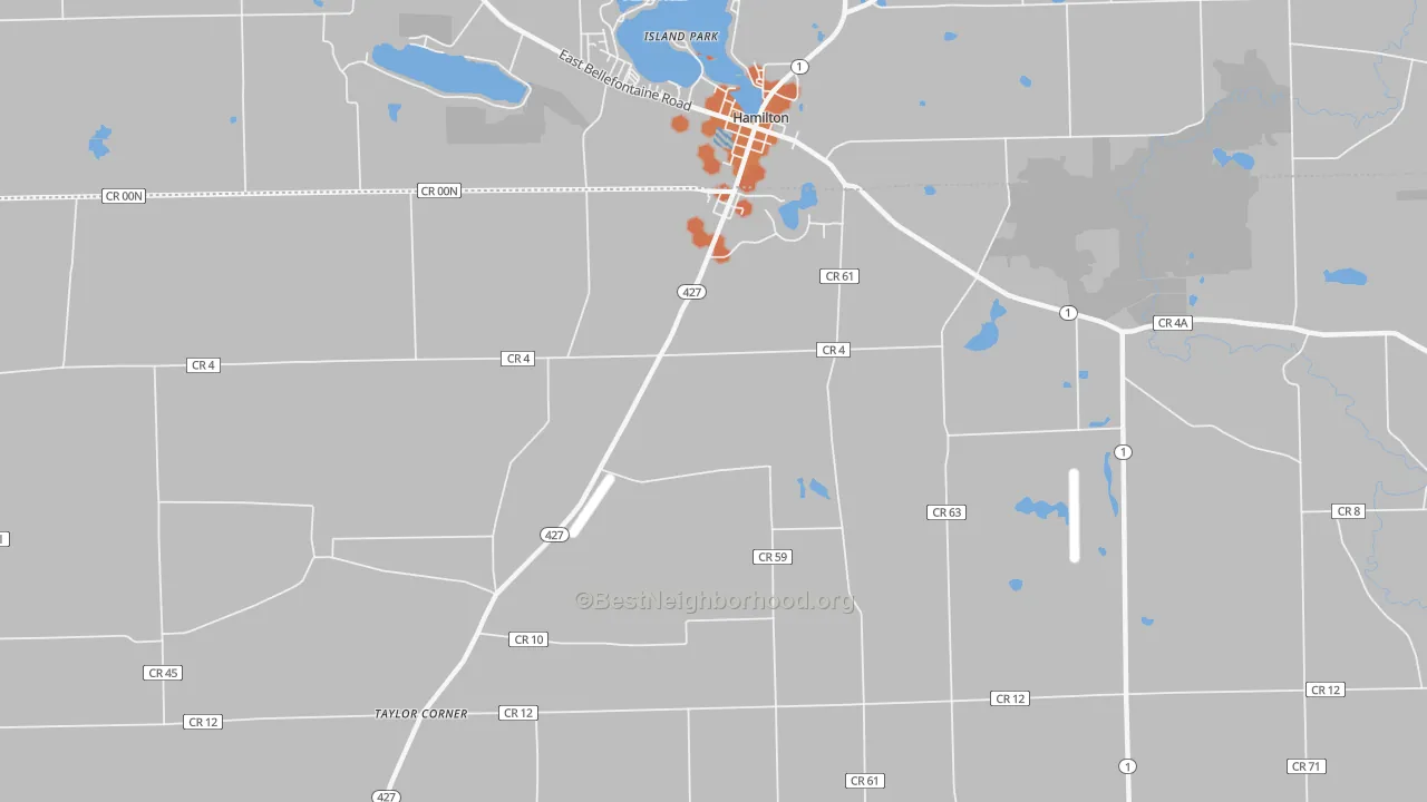 Bike Grade map of Island Park, IN