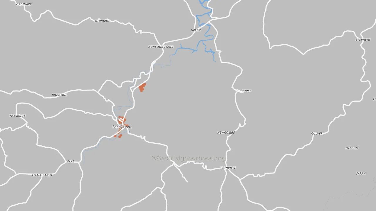 Bike Grade map of Isonville, KY