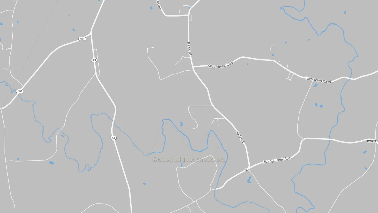 Bike Grade map of Ita, NC