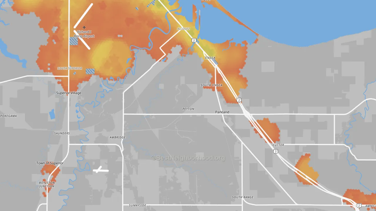 Bike Grade map of Itasca, WI
