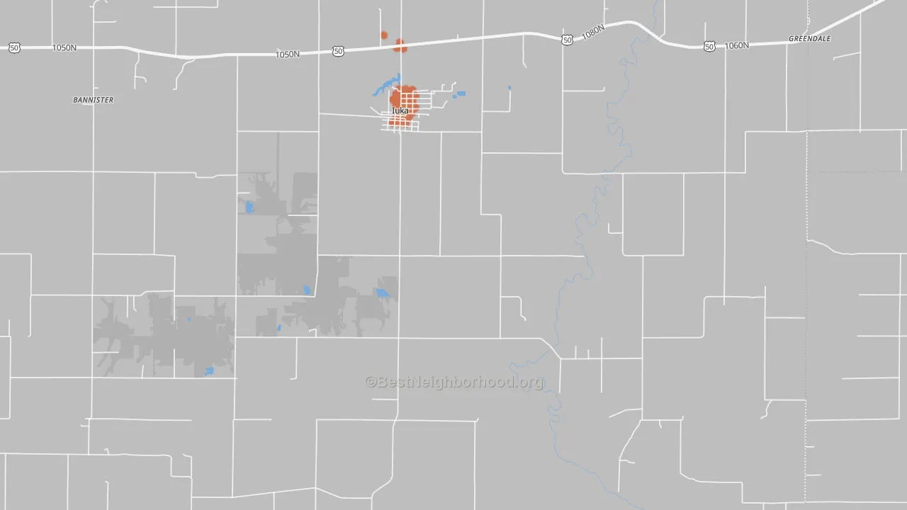 Bike Grade map of Iuka, IL