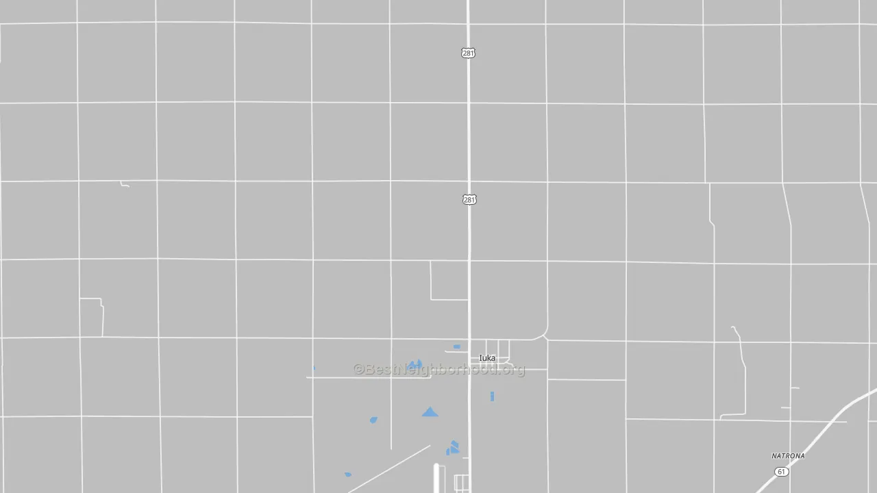 Bike Grade map of Iuka, KS