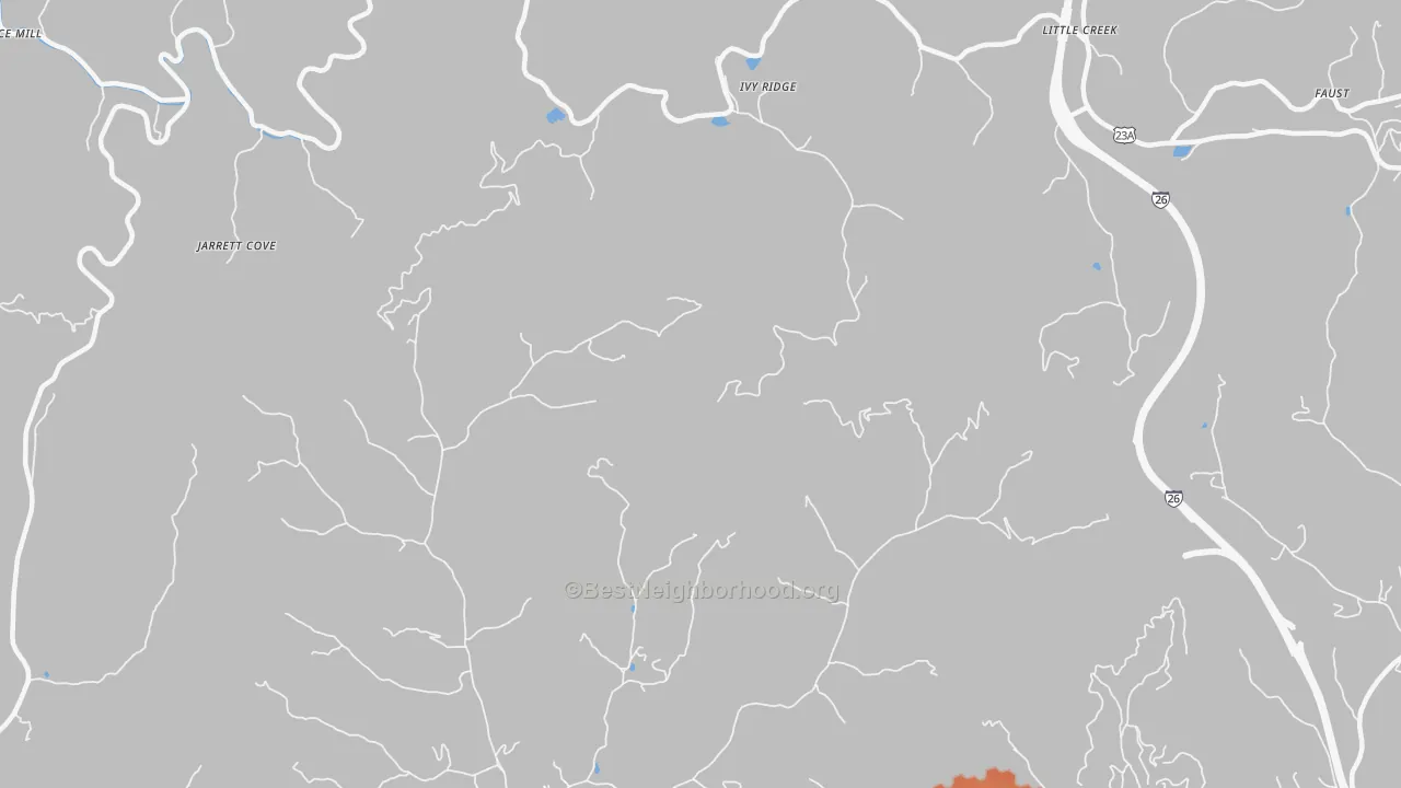 Bike Grade map of Ivy Ridge, NC