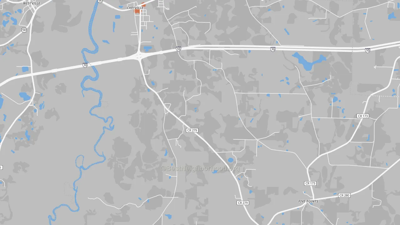 Bike Grade map of Izagora, FL