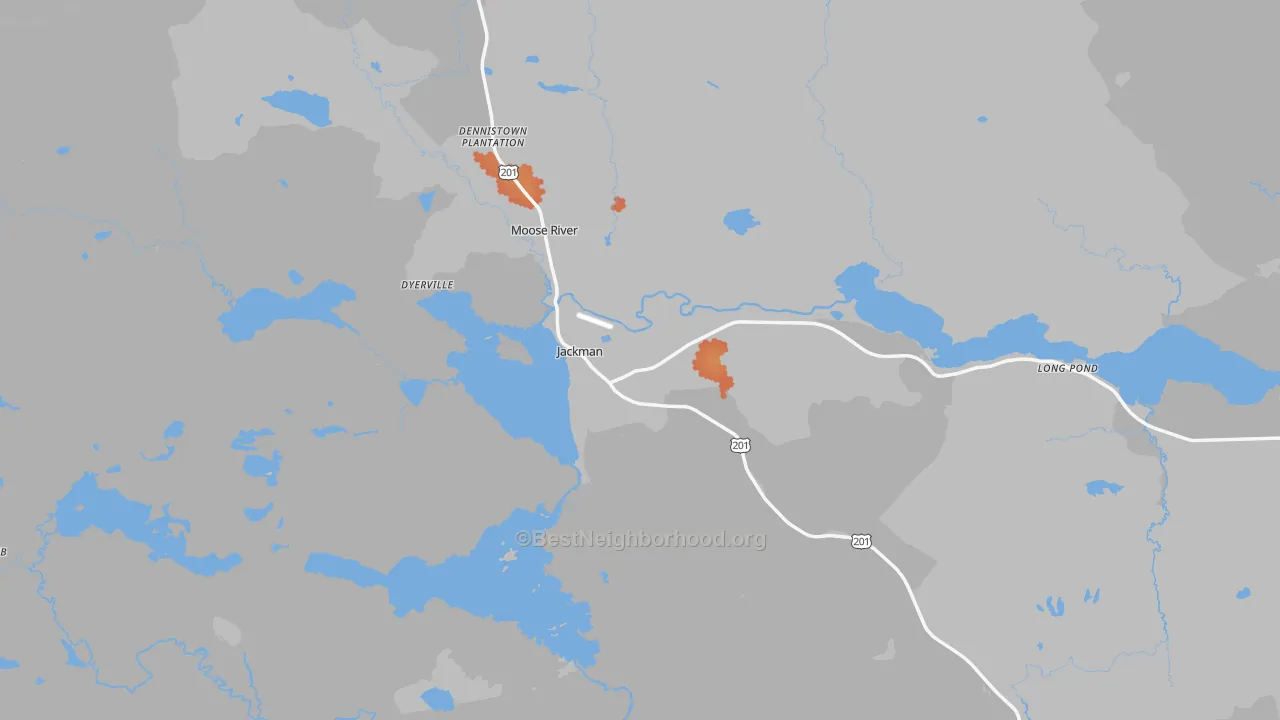 Bike Grade map of Jackman, ME